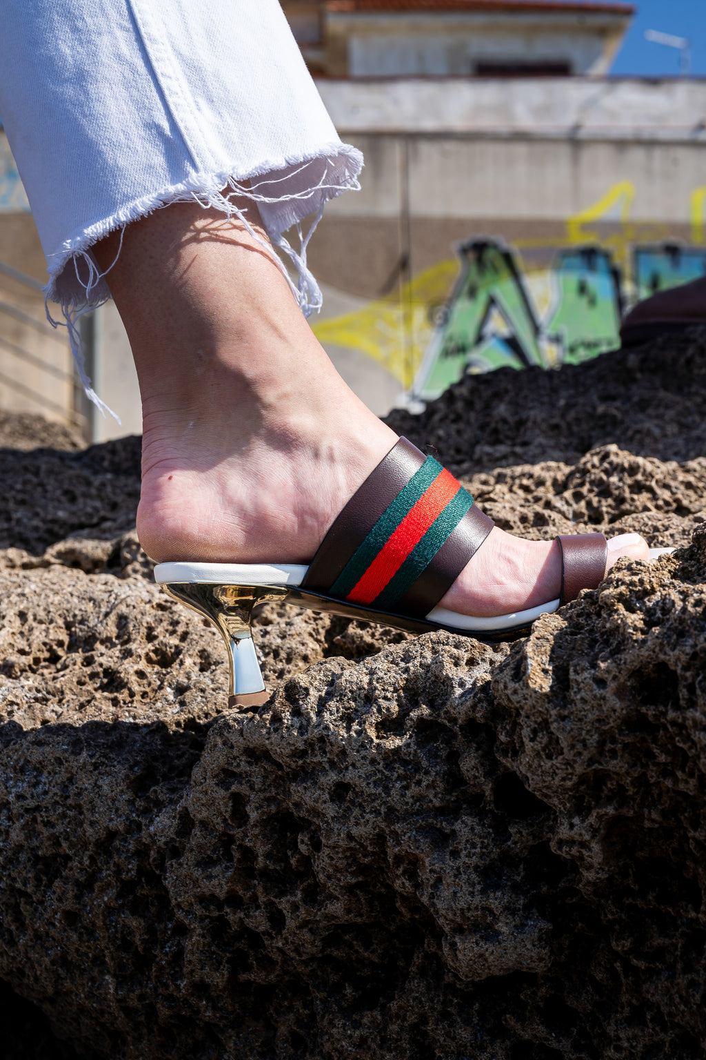 Sandalo Elegance in Pelle Marrone