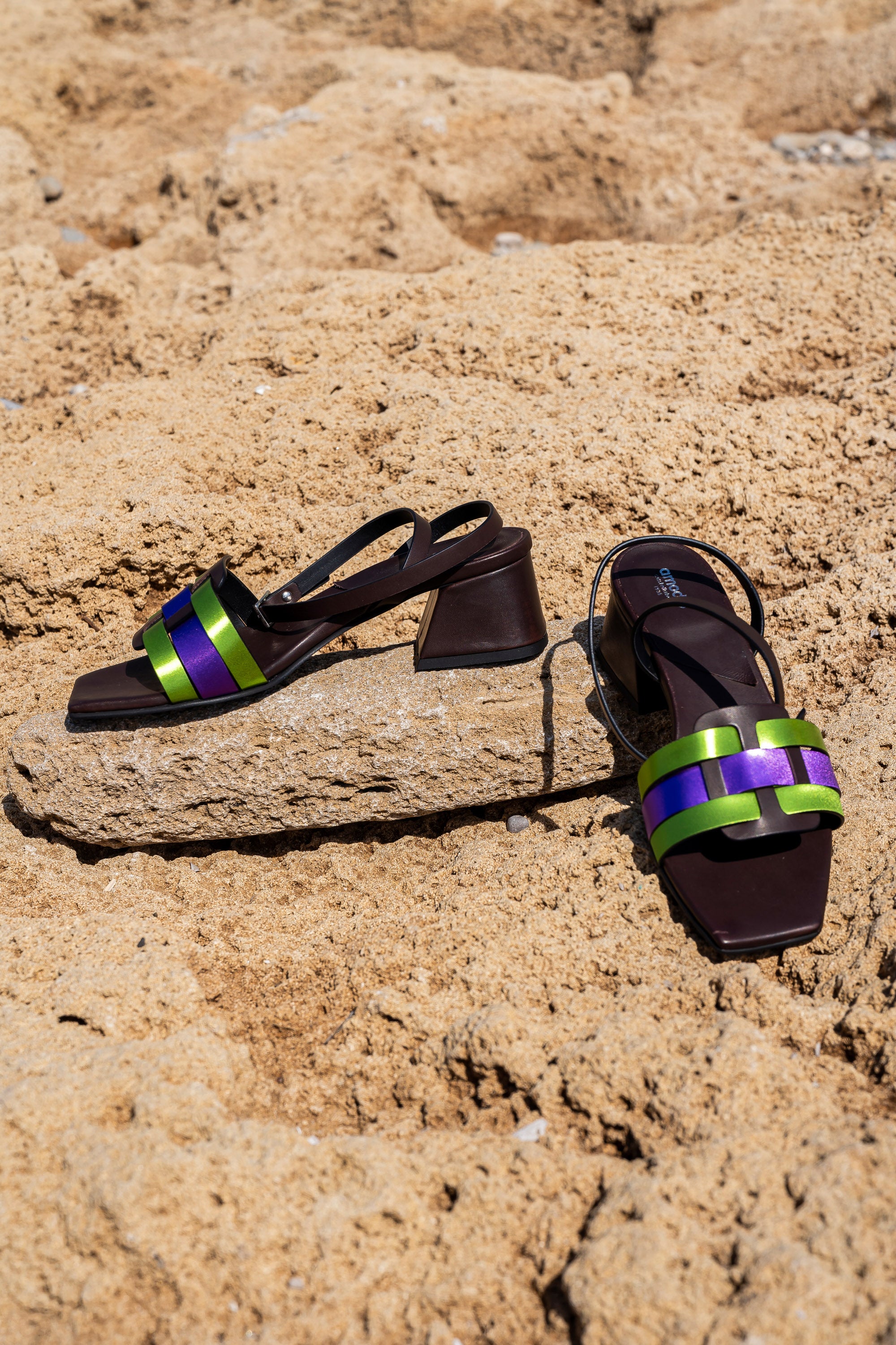 Sandalo Multicolor in Pelle