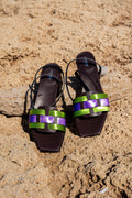 Sandalo Multicolor in Pelle