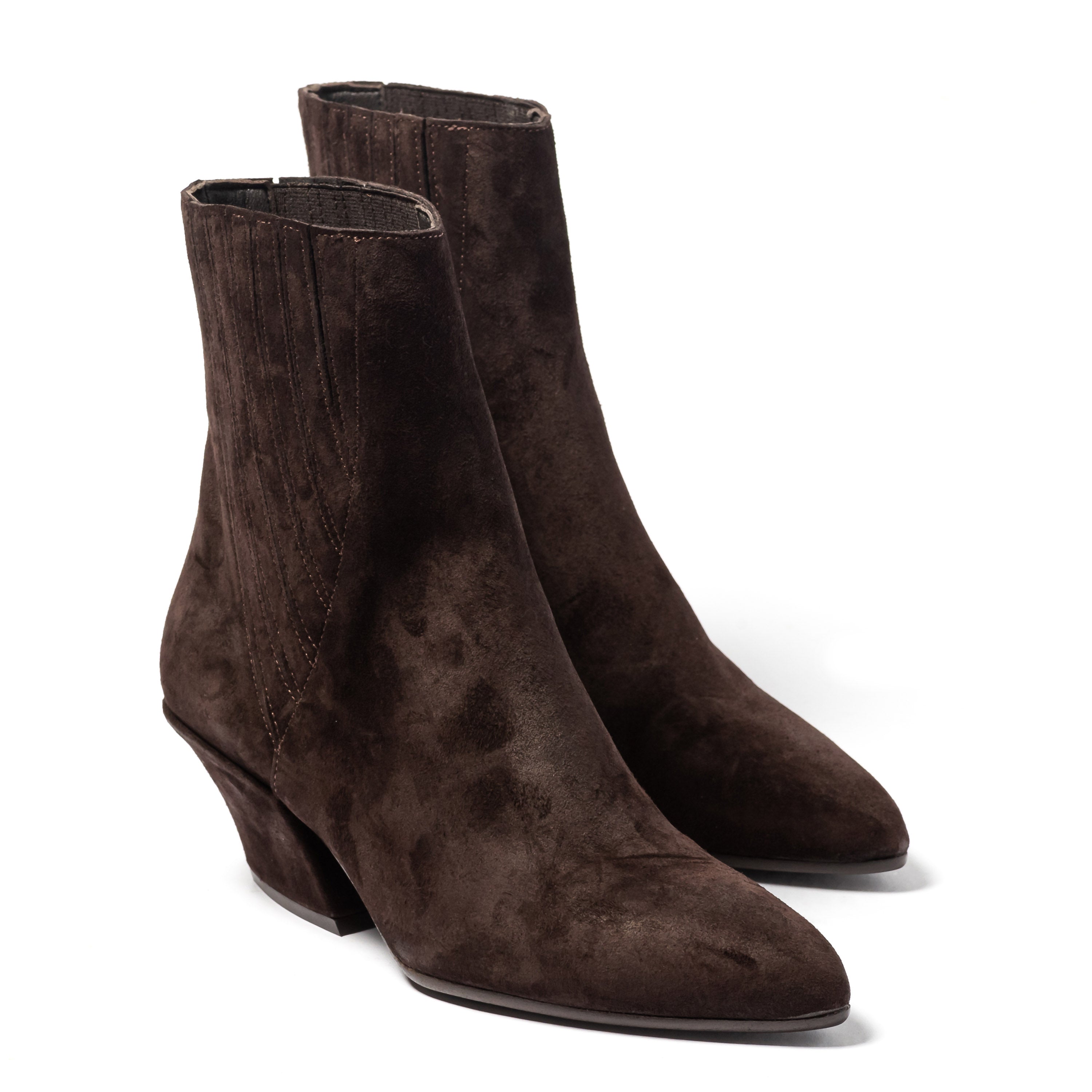 UAU TRONCHETTI TEXANI IN CAMOSCIO MARRONE