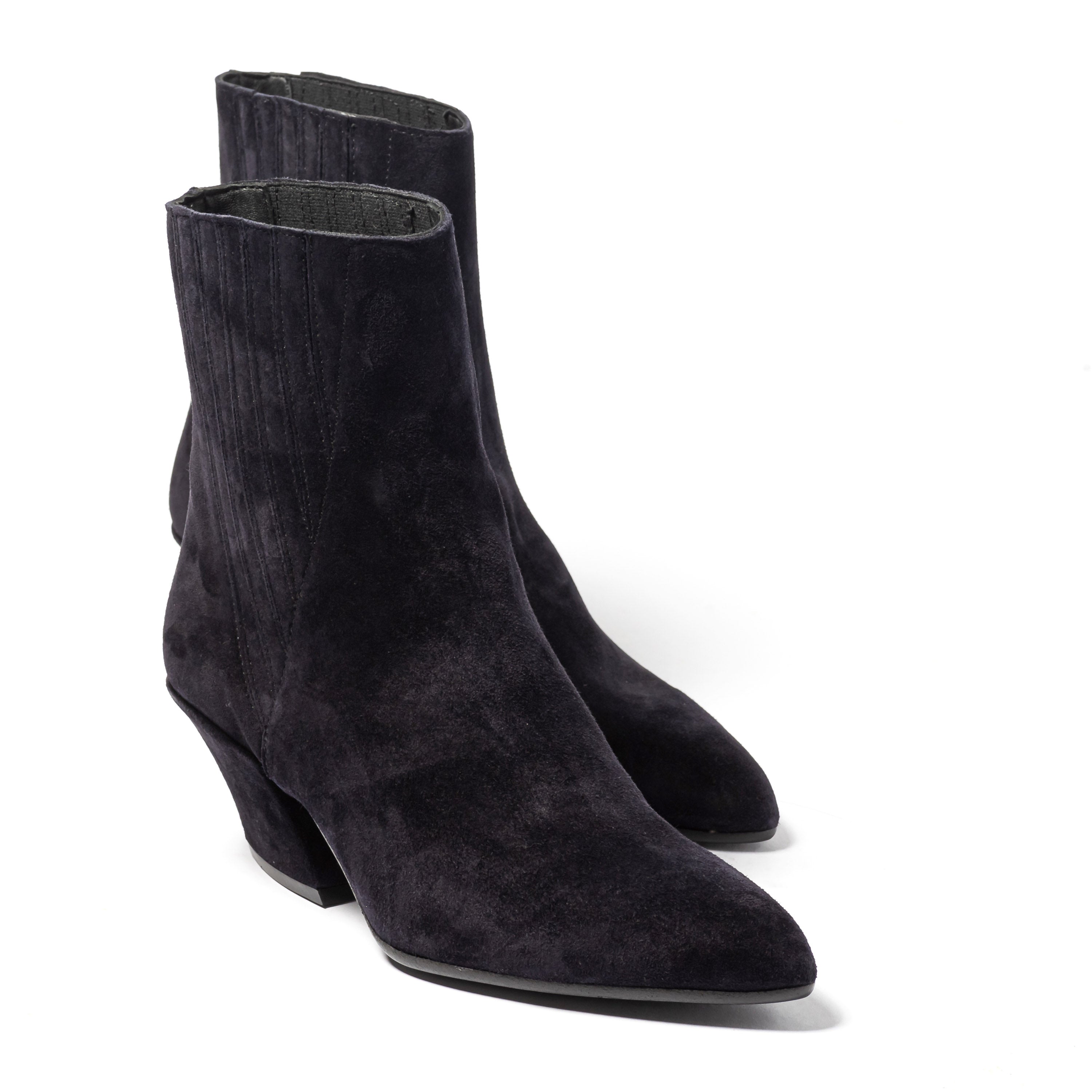 UAU TRONCHETTI TEXANI IN CAMOSCIO BLU