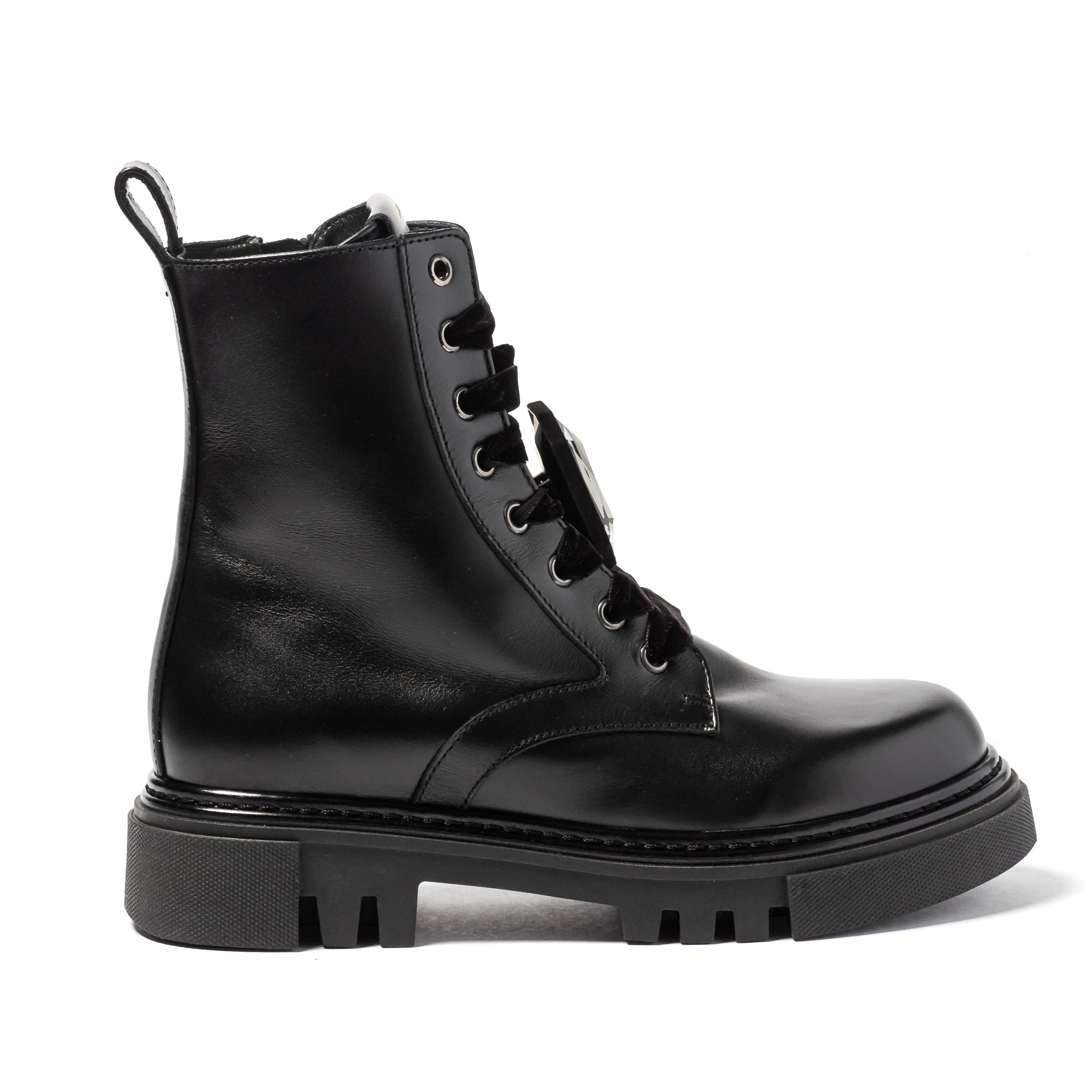 Stokton Anfibio Nero Con Lacci