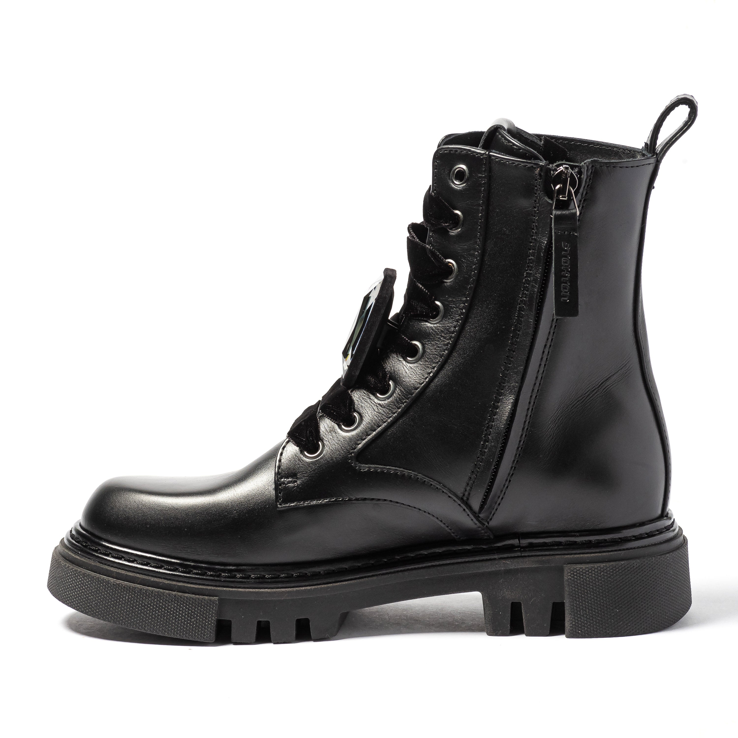 Stokton Anfibio Nero Con Lacci