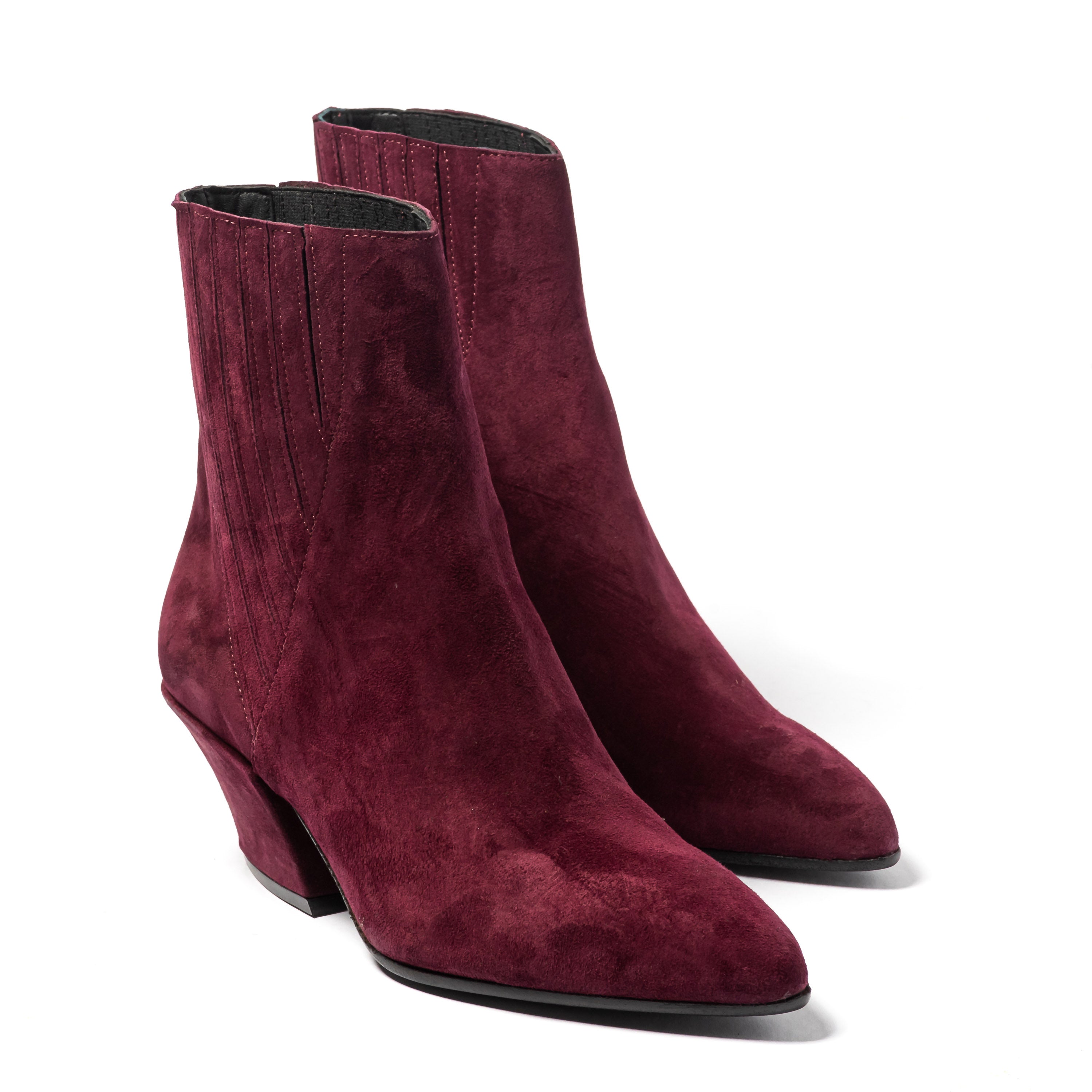 UAU TRONCHETTI TEXANI IN CAMOSCIO BORDEAUX