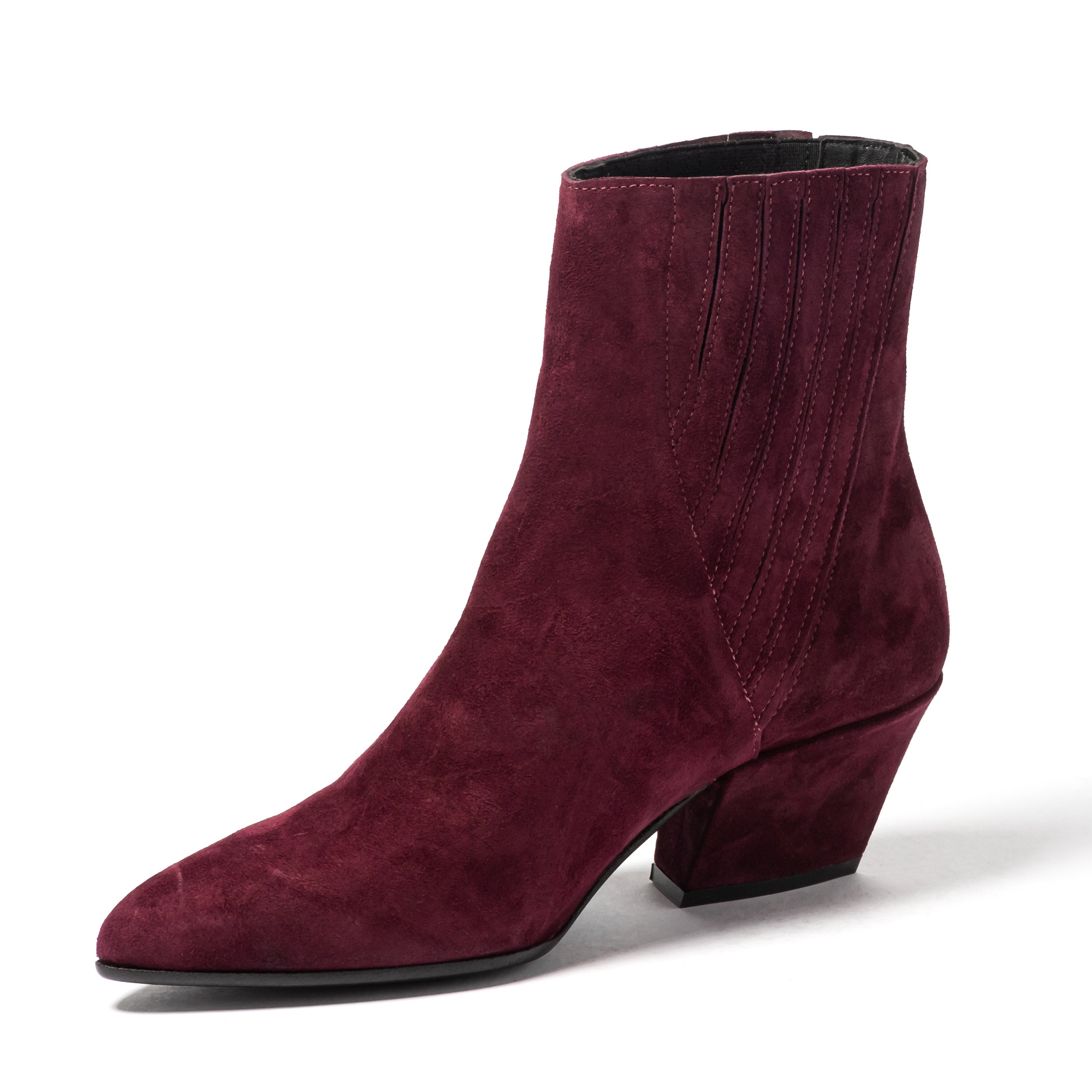 UAU TRONCHETTI TEXANI IN CAMOSCIO BORDEAUX