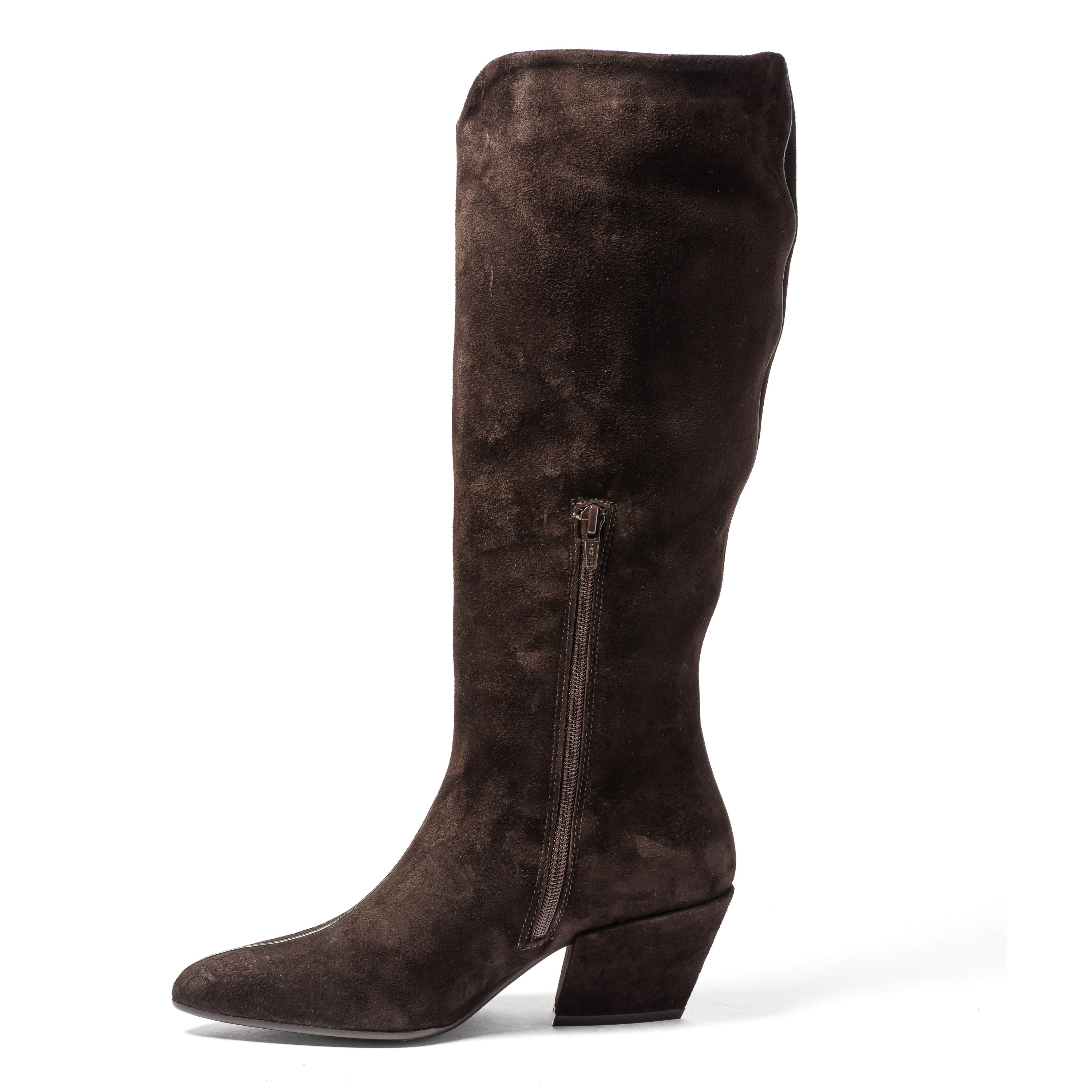 UAU STIVALI TEXANI IN CAMOSCIO MARRONE